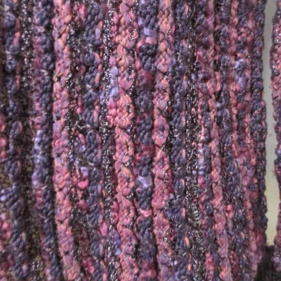 Sigrid Olsen Women's Multicolored Fringe Trimmed Metalic Knit Long Sleeve  Sz S - Picture 6 of 10